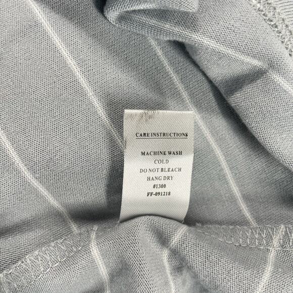Free Fly Shirt Dress Womens Sz XL Bamboo Dockside Gray White Striped Comfy Cozy - Picture 8 of 12